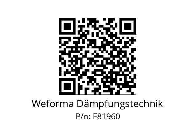   Weforma Dämpfungstechnik E81960