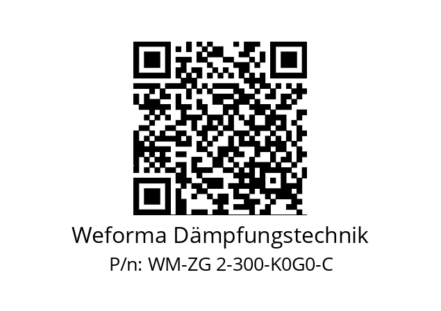   Weforma Dämpfungstechnik WM-ZG 2-300-K0G0-C