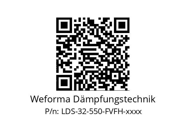   Weforma Dämpfungstechnik LDS-32-550-FVFH-xxxx