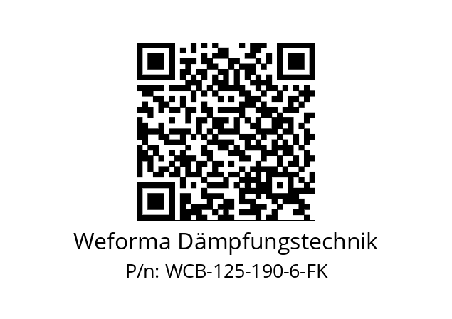   Weforma Dämpfungstechnik WCB-125-190-6-FK