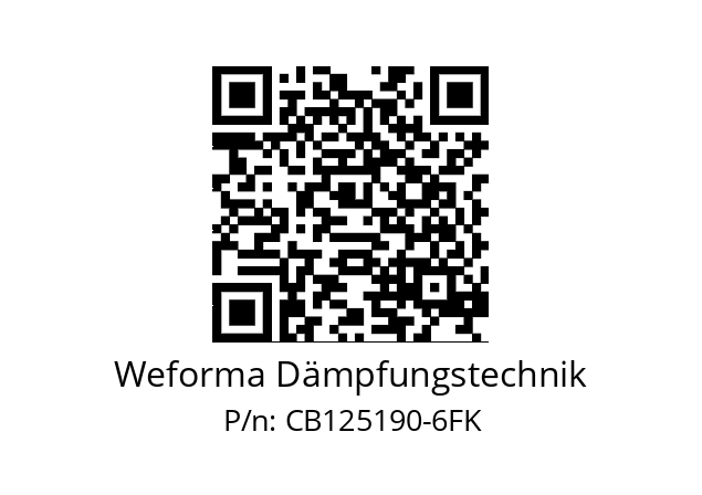   Weforma Dämpfungstechnik CB125190-6FK