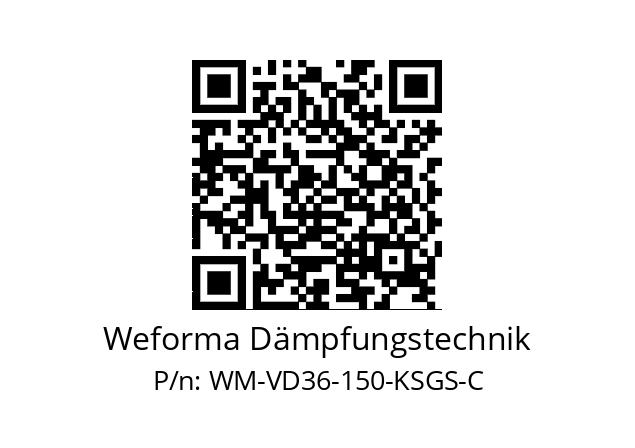   Weforma Dämpfungstechnik WM-VD36-150-KSGS-C