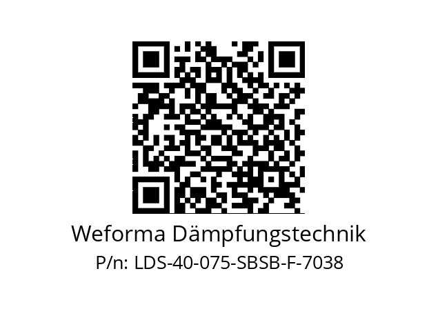   Weforma Dämpfungstechnik LDS-40-075-SBSB-F-7038