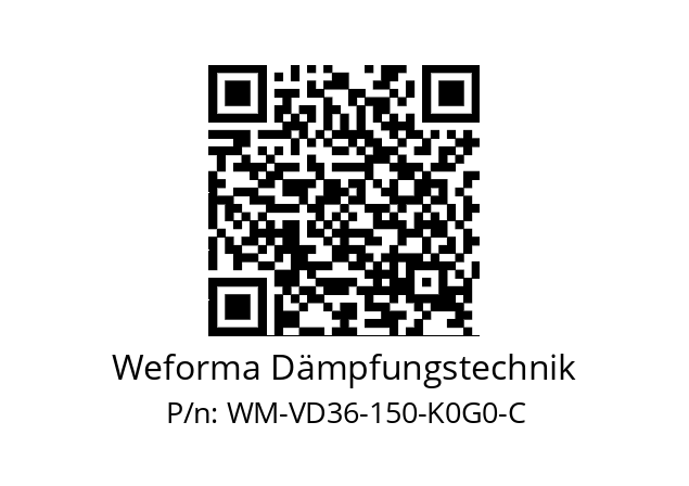   Weforma Dämpfungstechnik WM-VD36-150-K0G0-C