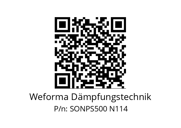   Weforma Dämpfungstechnik SONPS500 N114