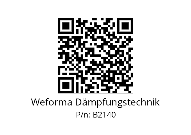   Weforma Dämpfungstechnik B2140