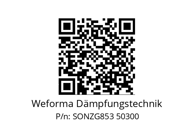   Weforma Dämpfungstechnik SONZG853 50300