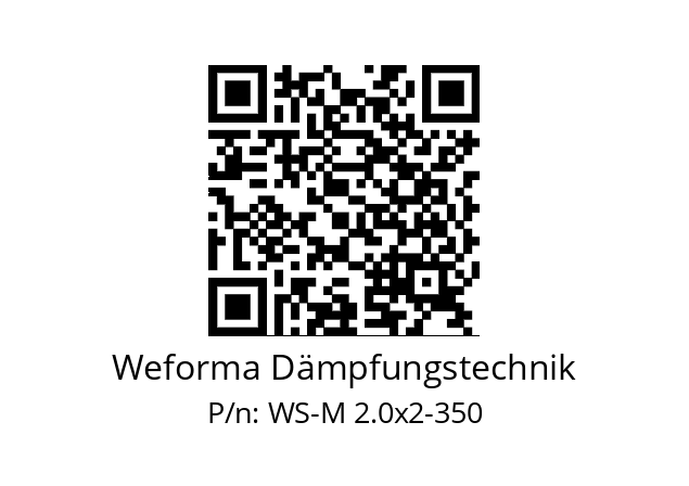   Weforma Dämpfungstechnik WS-M 2.0x2-350