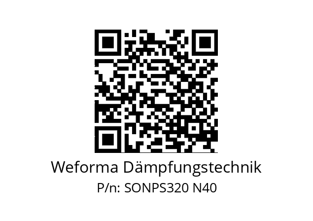   Weforma Dämpfungstechnik SONPS320 N40