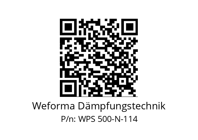   Weforma Dämpfungstechnik WPS 500-N-114