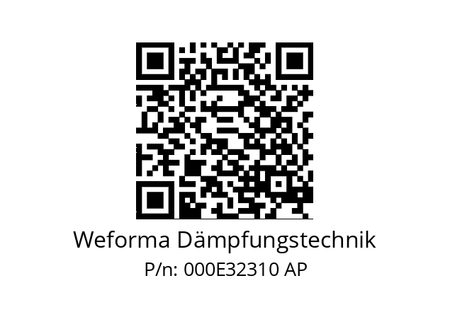   Weforma Dämpfungstechnik 000E32310 AP