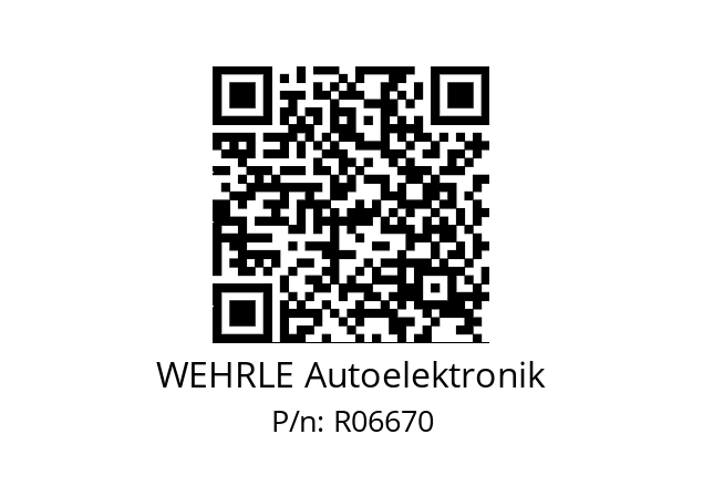   WEHRLE Autoelektronik R06670