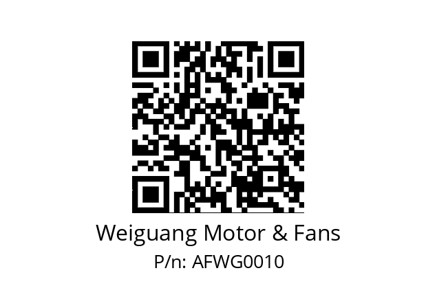   Weiguang Motor & Fans AFWG0010