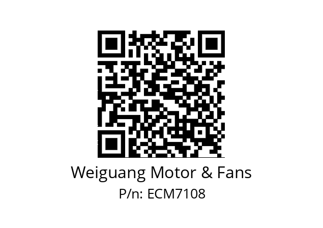   Weiguang Motor & Fans ECM7108