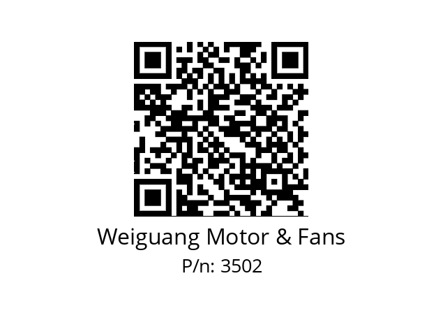   Weiguang Motor & Fans 3502