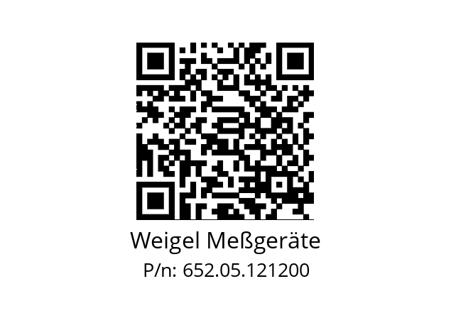   Weigel Meßgeräte 652.05.121200