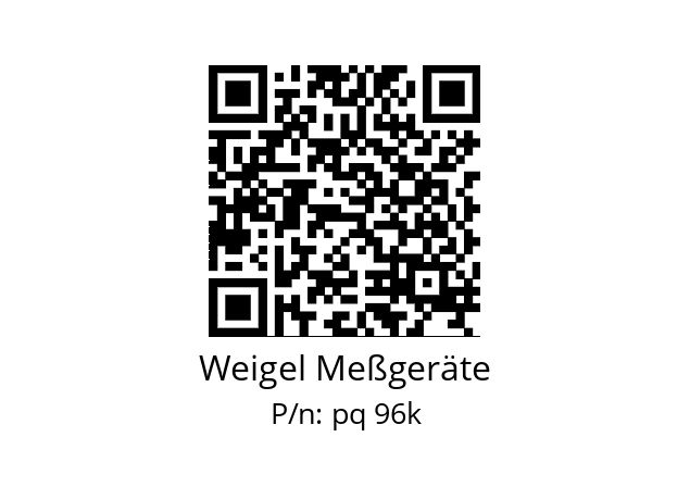   Weigel Meßgeräte pq 96k