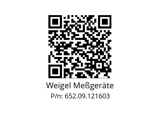   Weigel Meßgeräte 652.09.121603