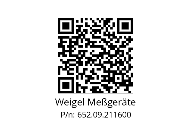   Weigel Meßgeräte 652.09.211600