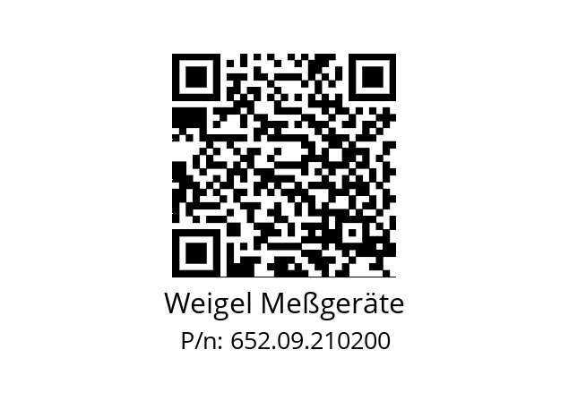   Weigel Meßgeräte 652.09.210200