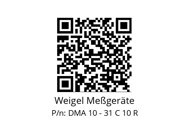   Weigel Meßgeräte DMA 10 - 31 С 10 R