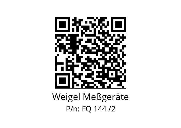   Weigel Meßgeräte FQ 144 /2