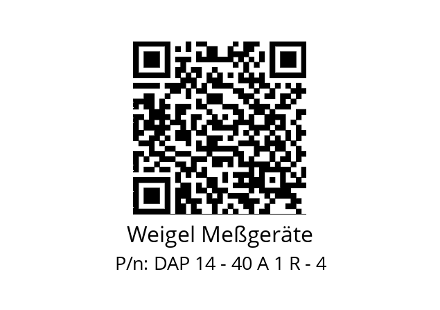   Weigel Meßgeräte DAP 14 - 40 A 1 R - 4