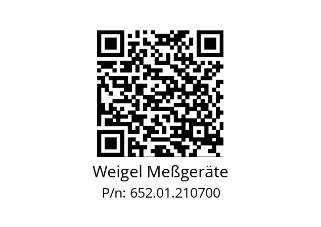   Weigel Meßgeräte 652.01.210700