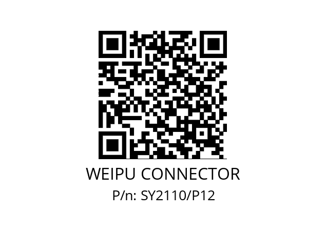   WEIPU CONNECTOR SY2110/P12