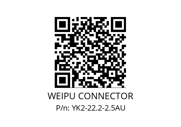   WEIPU CONNECTOR YK2-22.2-2.5AU