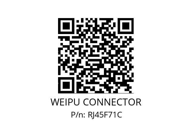   WEIPU CONNECTOR RJ45F71C