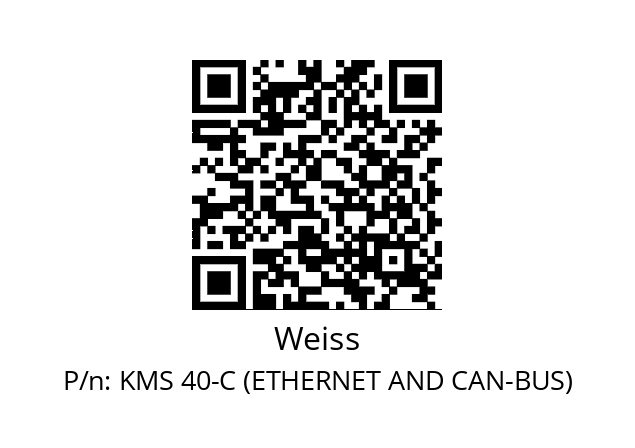   Weiss KMS 40-C (ETHERNET AND CAN-BUS)