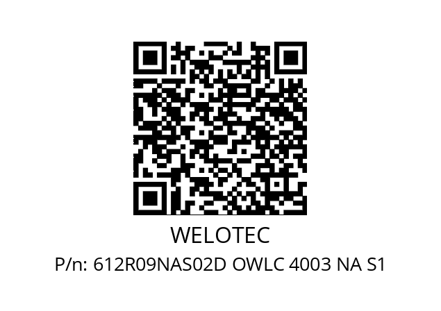   WELOTEC 612R09NAS02D OWLC 4003 NA S1