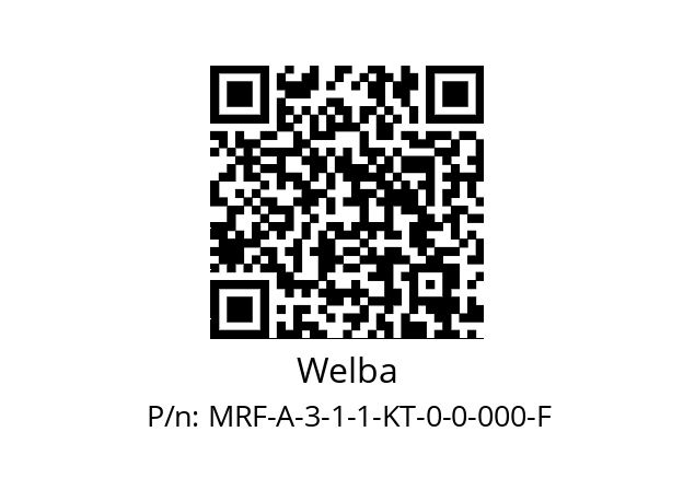   Welba MRF-A-3-1-1-KT-0-0-000-F