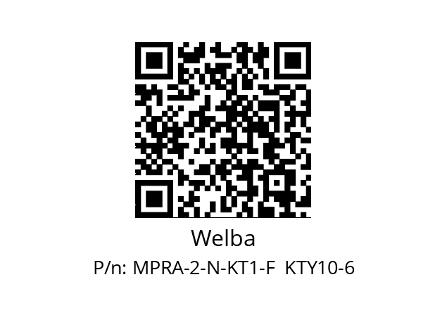   Welba MPRA-2-N-KT1-F  KTY10-6