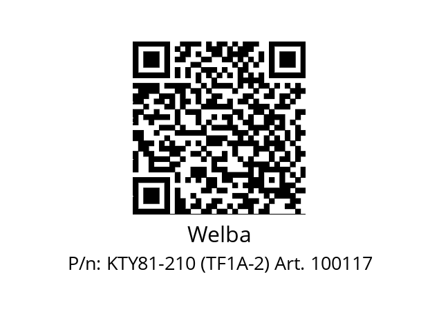   Welba KTY81-210 (TF1A-2) Art. 100117