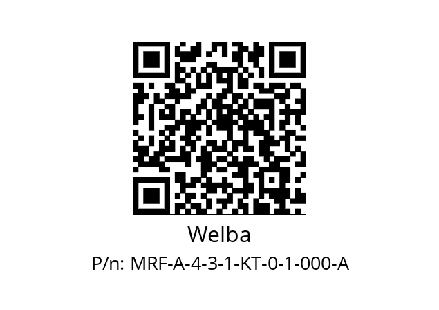   Welba MRF-A-4-3-1-KT-0-1-000-A