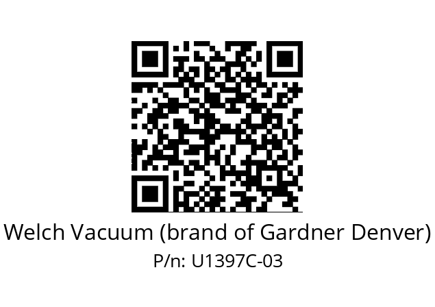   Welch Vacuum (brand of Gardner Denver) U1397C-03