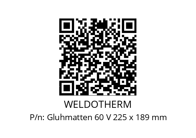   WELDOTHERM Gluhmatten 60 V 225 x 189 mm