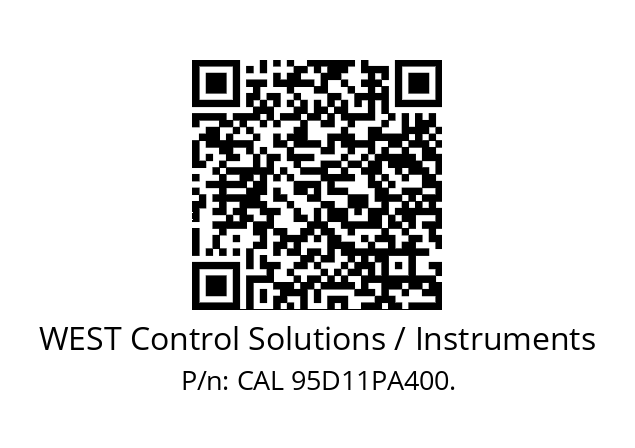   WEST Control Solutions / Instruments CAL 95D11PA400.