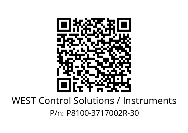   WEST Control Solutions / Instruments P8100-3717002R-30