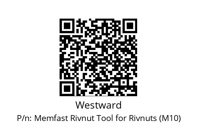   Westward Memfast Rivnut Tool for Rivnuts (M10)