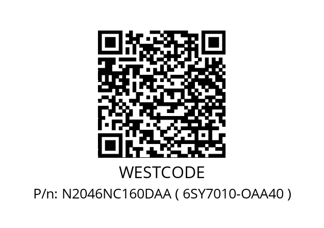   WESTCODE N2046NC160DAA ( 6SY7010-OAA40 )