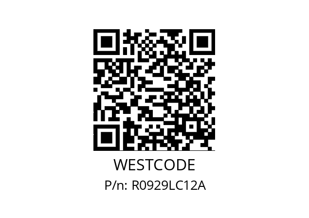   WESTCODE R0929LC12A