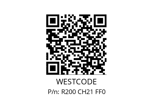   WESTCODE R200 CH21 FF0