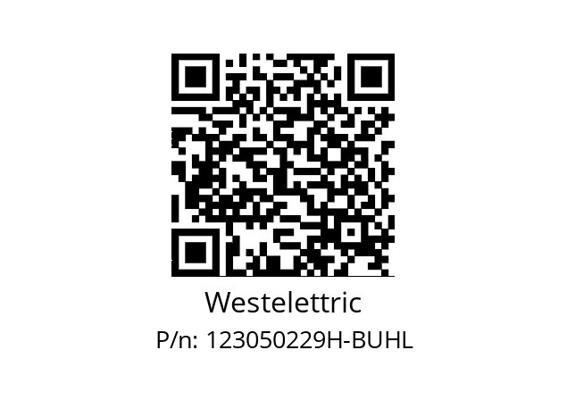   Westelettric 123050229H-BUHL