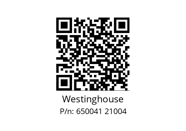   Westinghouse 650041 21004