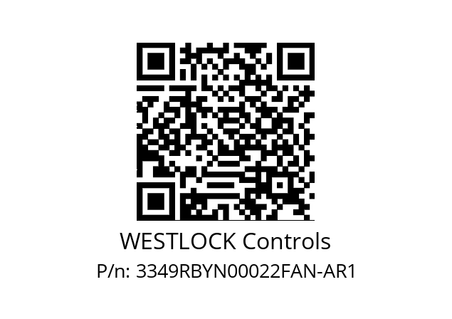   WESTLOCK Controls 3349RBYN00022FAN-AR1