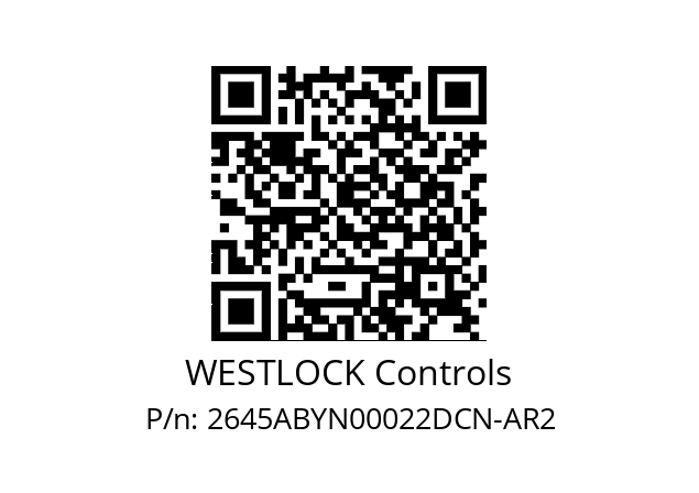   WESTLOCK Controls 2645ABYN00022DCN-AR2