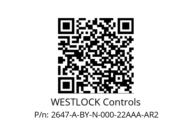   WESTLOCK Controls 2647-A-BY-N-000-22AAA-AR2